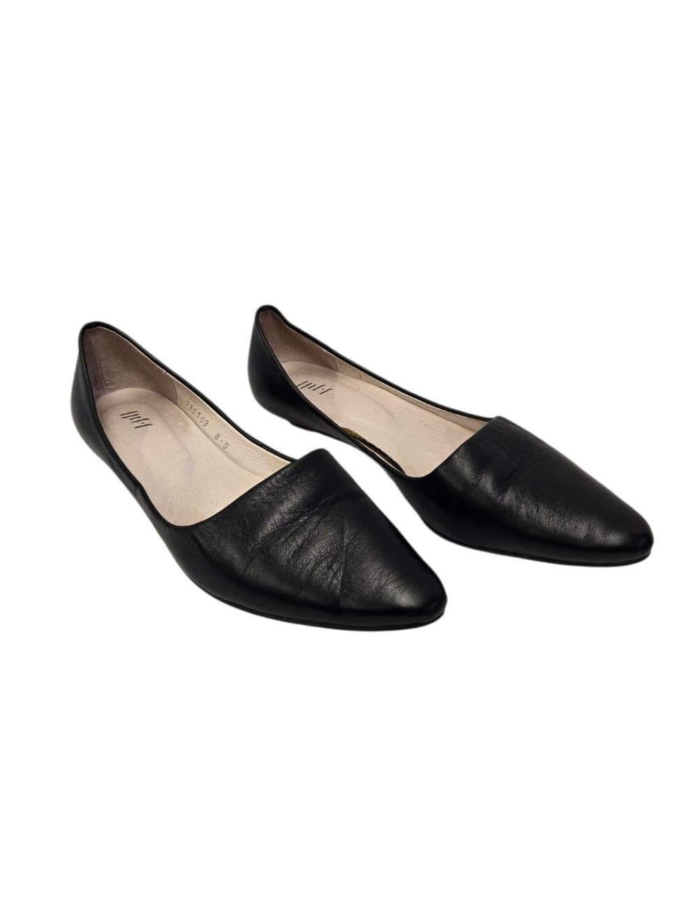 J. Jill Leather Pointed Toe Flats in Black